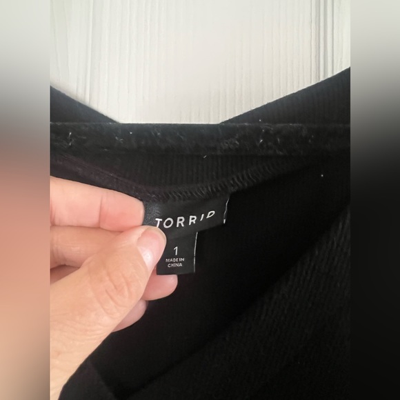 Torrid Black Small Rib Hi-Lo Knit Dress Size 1XL EUC - Picture 5 of 9